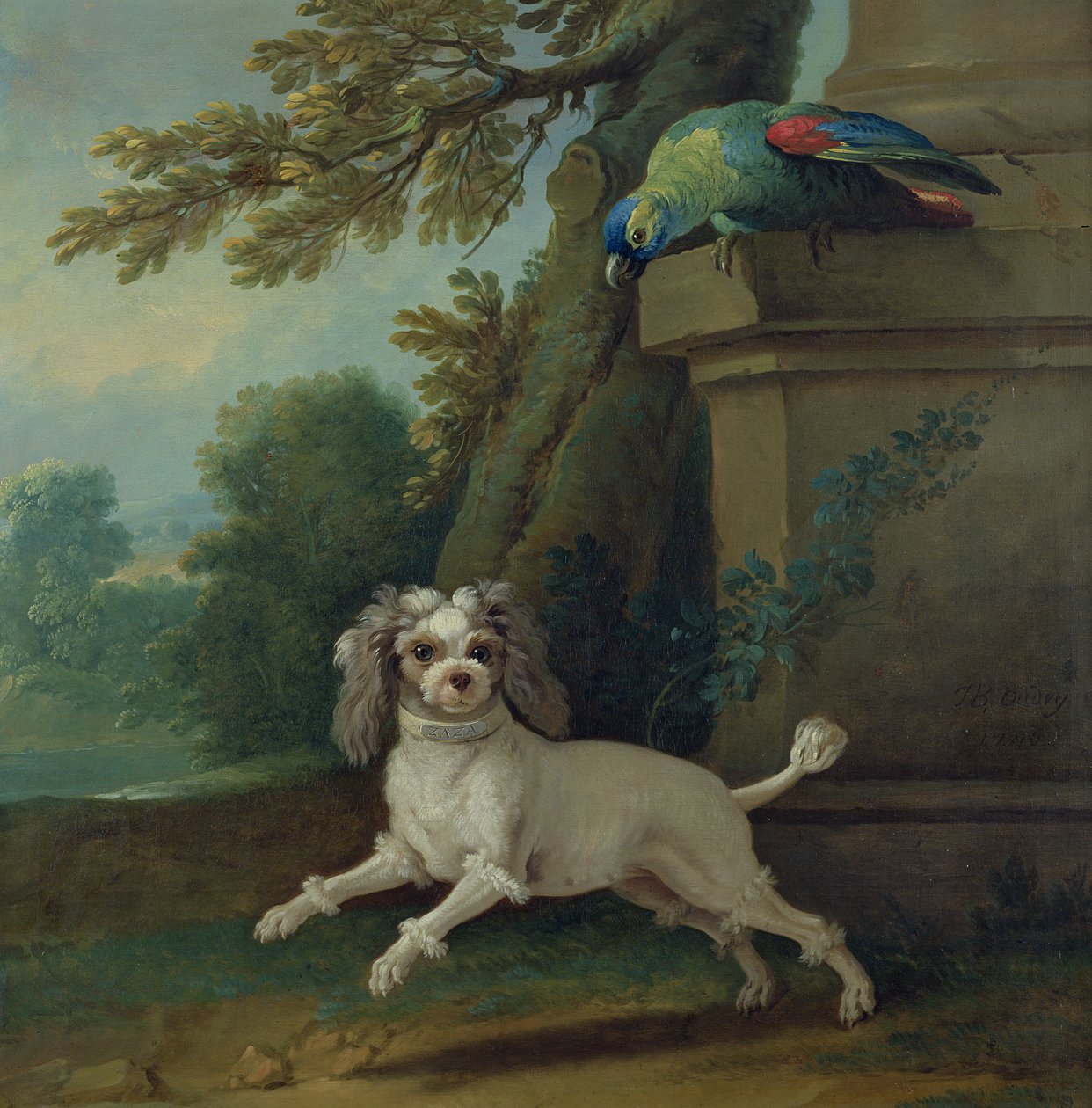 Zaza, hunden, ca. 1730 av Jean Baptiste Oudry