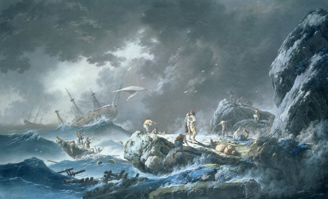 Skipsvrak av Jean Baptiste Pillement