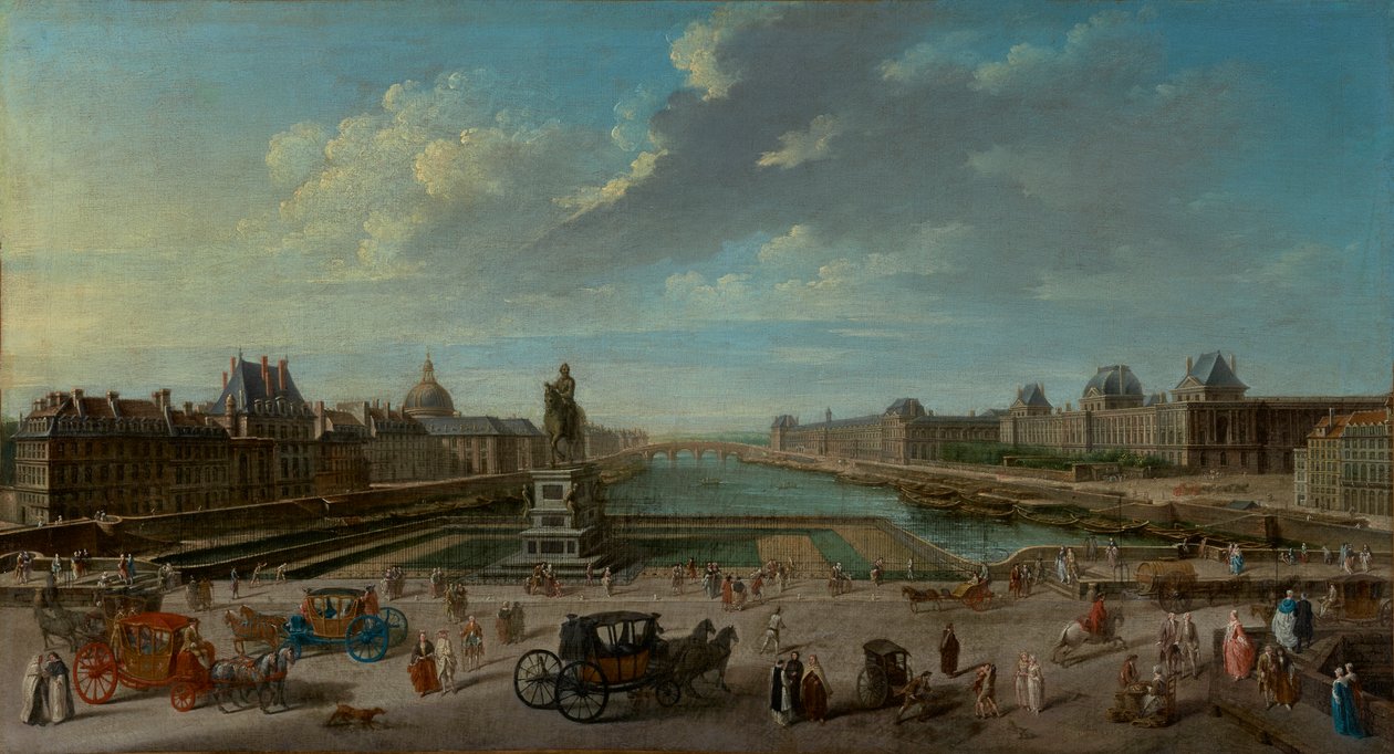 Utsikt over Paris fra Pont Neuf av Jean Baptiste Raguenet