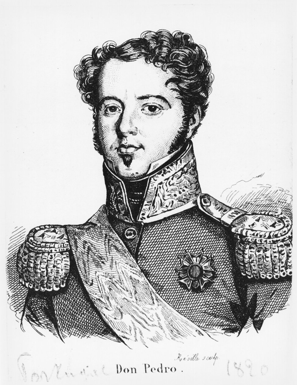 Pedro I (1798-1834) keiser av Brasil, ca. 1820 av Jean Baptiste Reville