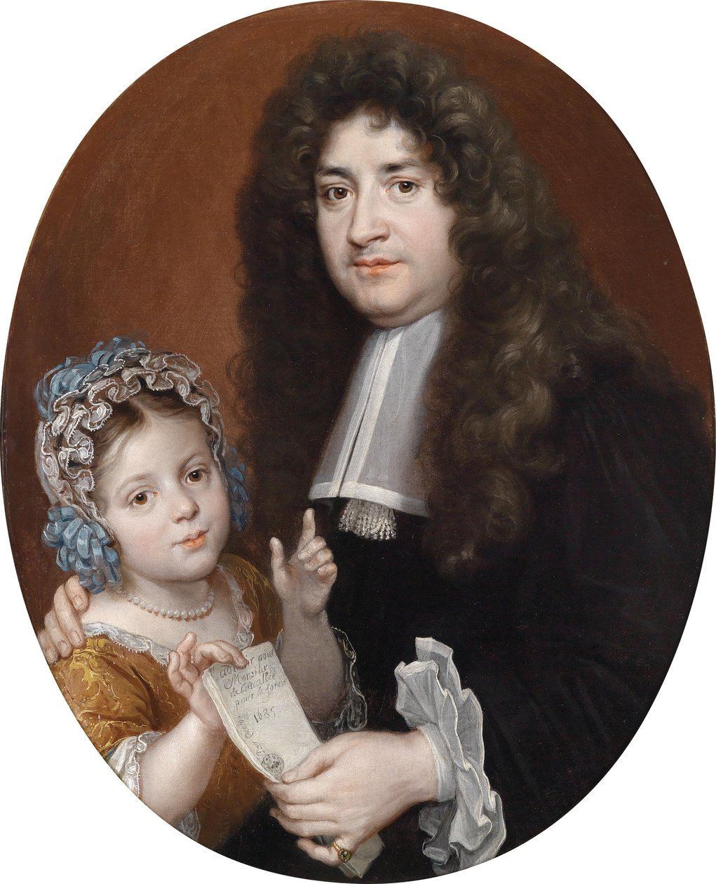 En ung jente får testament fra vergen av Jean Baptiste Santerre
