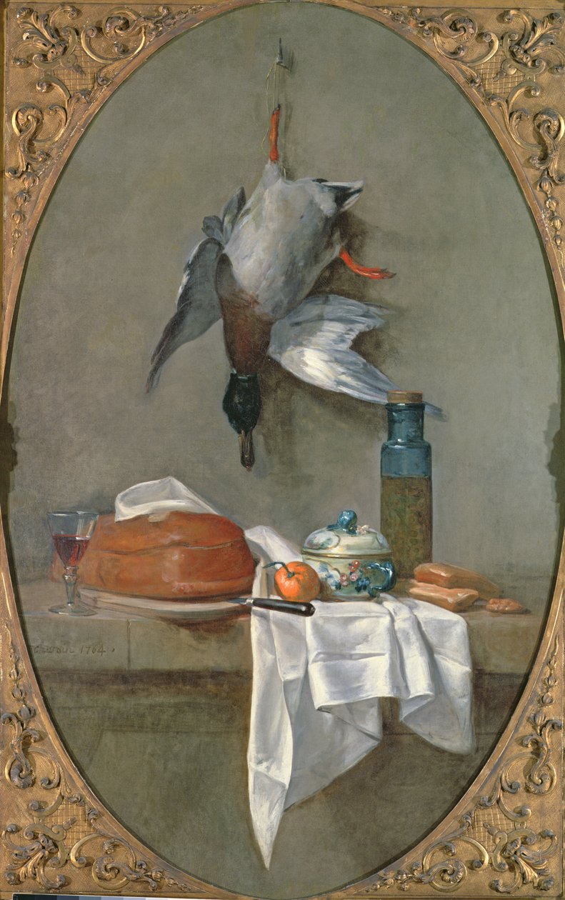 Stilleben med and, 1764 av Jean Baptiste Simeon Chardin