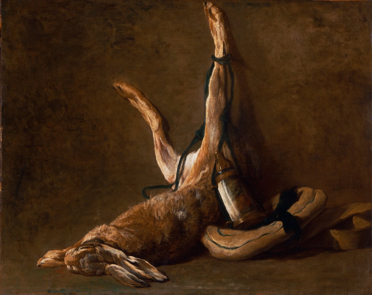 Stilleben med en hare av Jean Baptiste Simeon Chardin