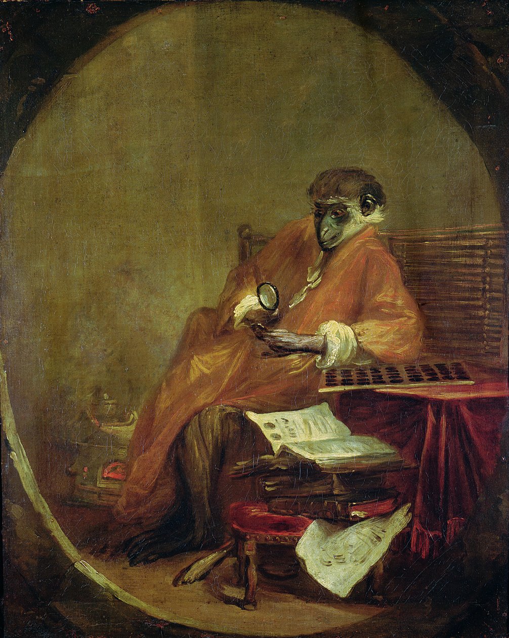 Ape-antikvaren, 1740 av Jean Baptiste Simeon Chardin