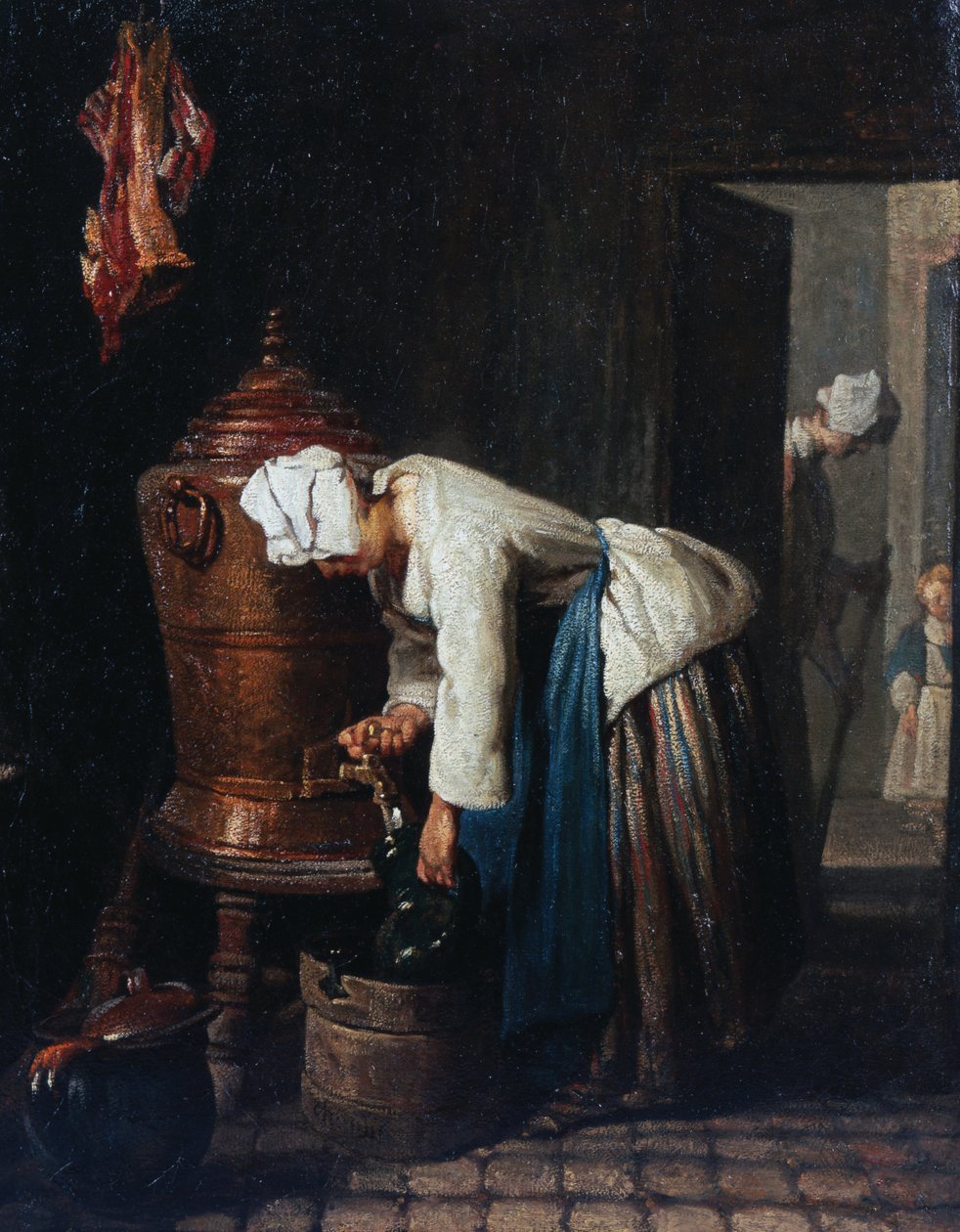 Kvinne som trekker vann på sisternen av Jean Baptiste Simeon Chardin