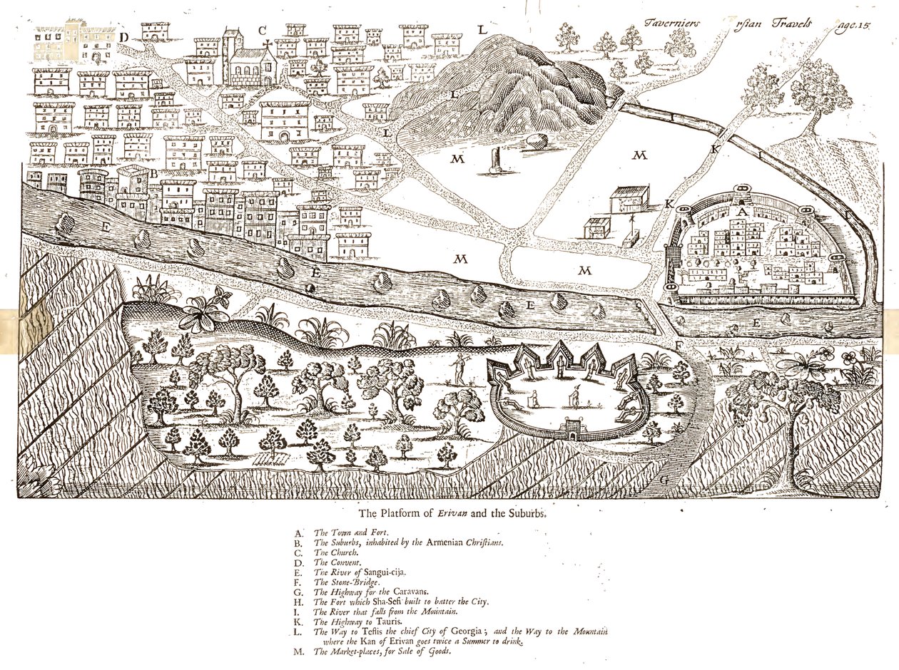 Erivan panorama av Jean Baptiste Tavernier