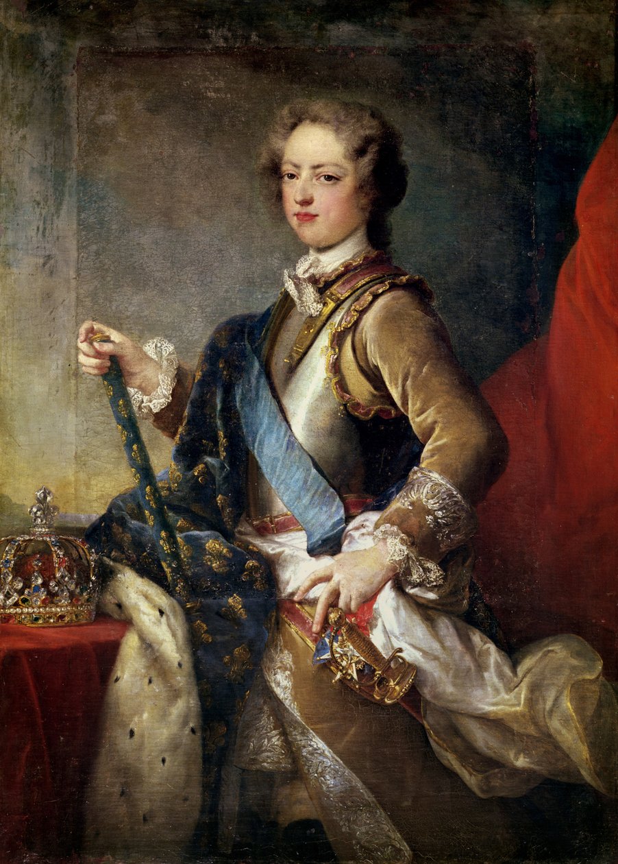 Louis XV (1710-74) 15 år gammel, etter 1725 av Jean Baptiste van Loo
