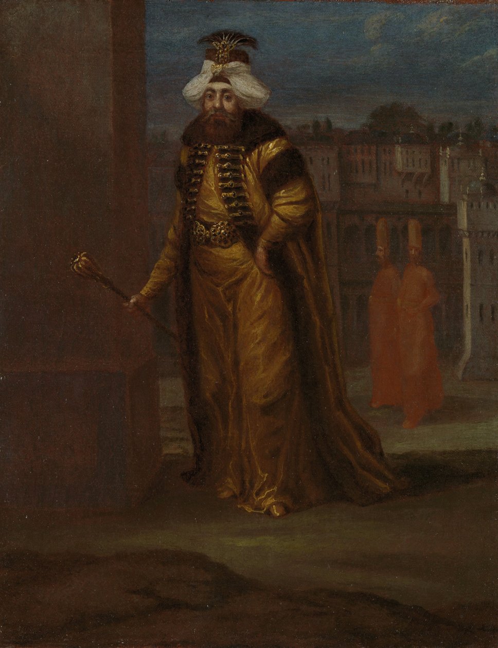 24. sultan og 103. kalip av islam, Mahmud I (1696–1754) .Türkçe av Jean Baptiste Vanmour