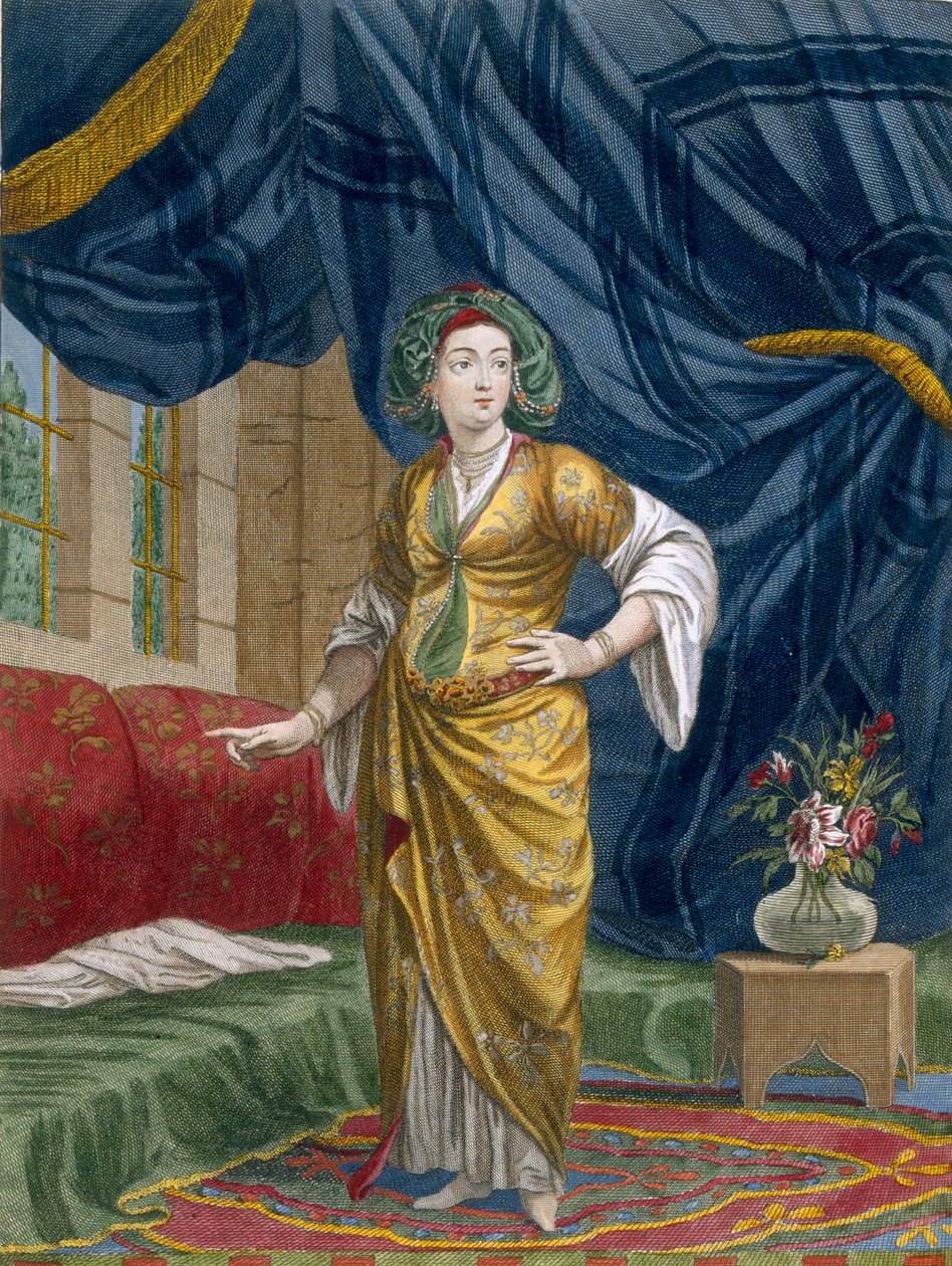 Gresk kvinne i leiligheten hennes, ca. 1708 av Jean Baptiste Vanmour