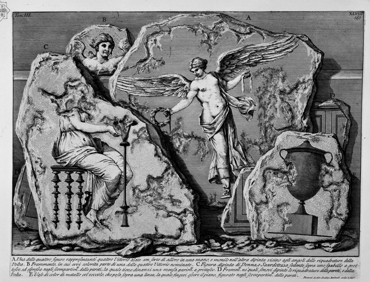 Pyramiden til Caius Cestius av Jean Barbault