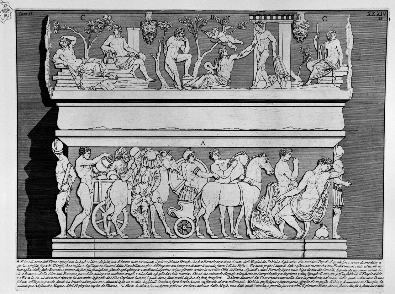 Sarkofag av Alexander Severus og Julia Mamaea fra Monte del Grano av Jean Barbault