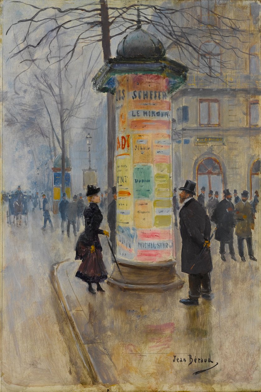 Paris gatescene av Jean Beraud