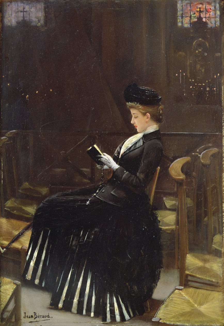 En kvinne i bønn, ca. 1889 av Jean Beraud