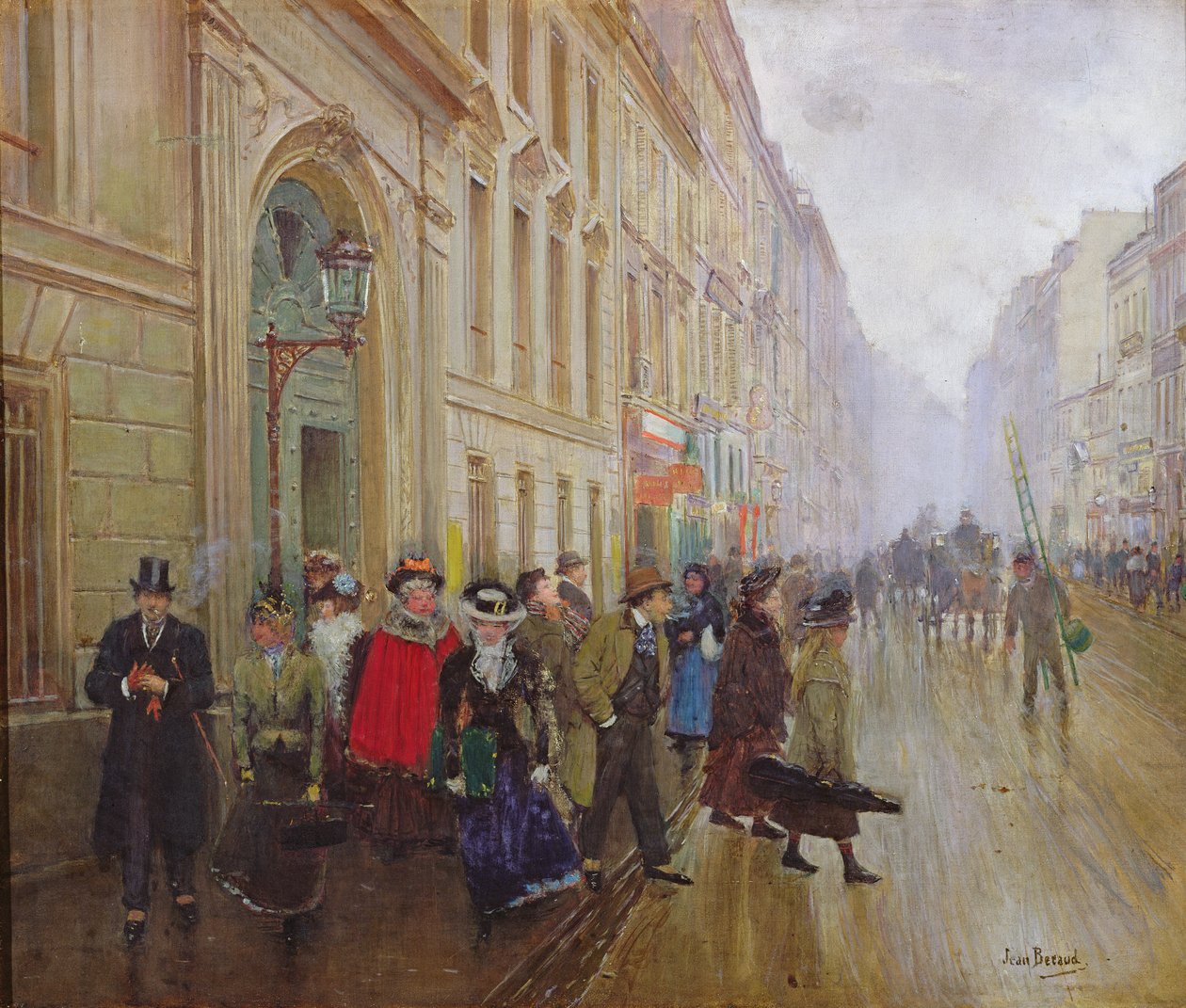Forlater konservatoriet, 1899 av Jean Beraud