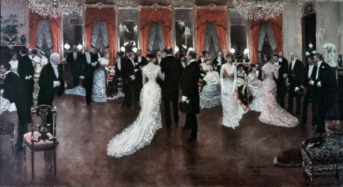 Soiree på Hotel Caillebotte på Rue Monceau i 1878 av Jean Beraud