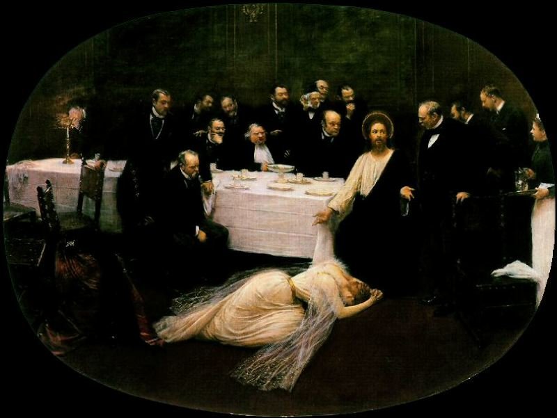 Magdalen ved fariseernes hus La Madeleine chez le Pharisien av Jean Beraud