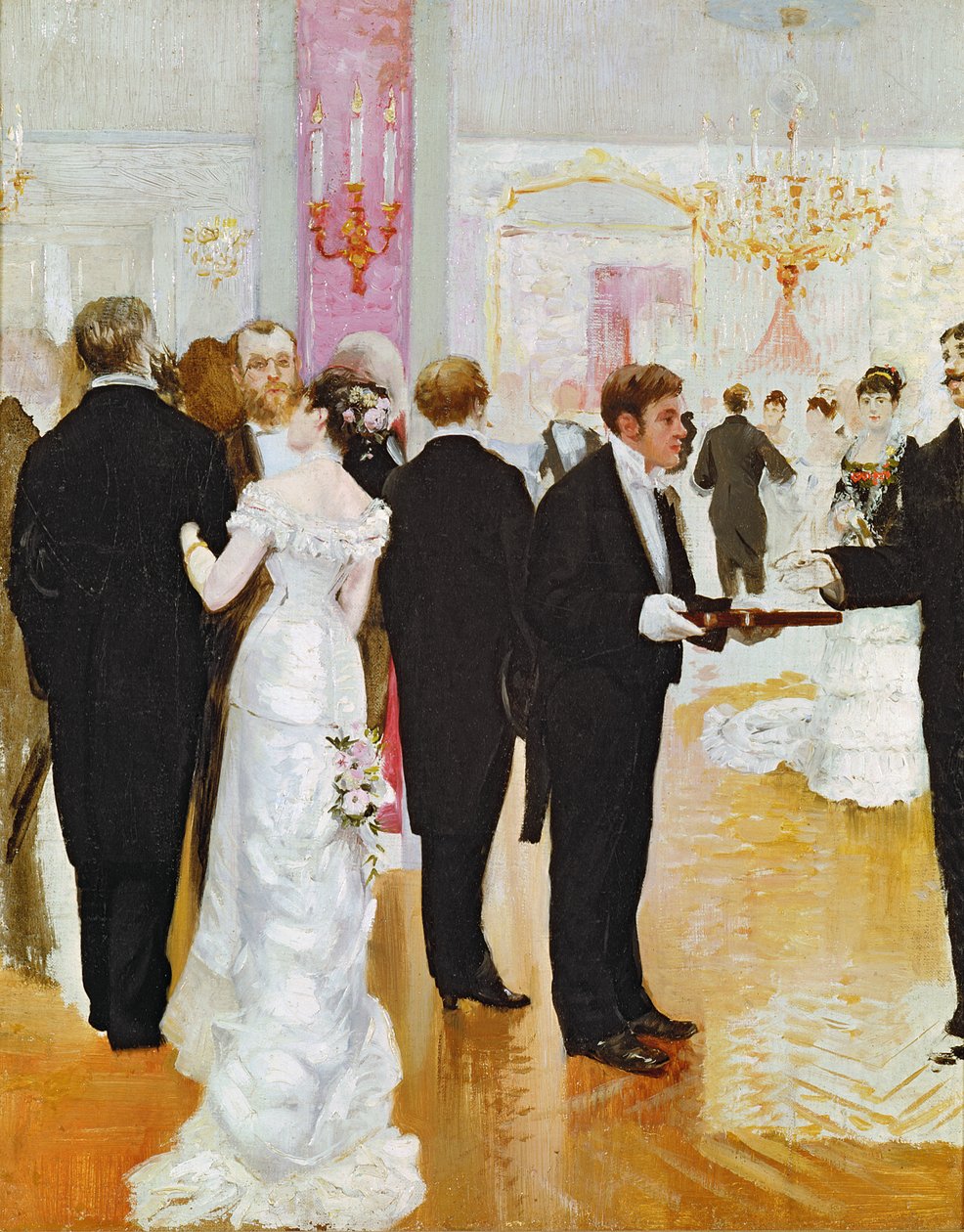 Bryllupsmottaket, ca.1900 av Jean Beraud