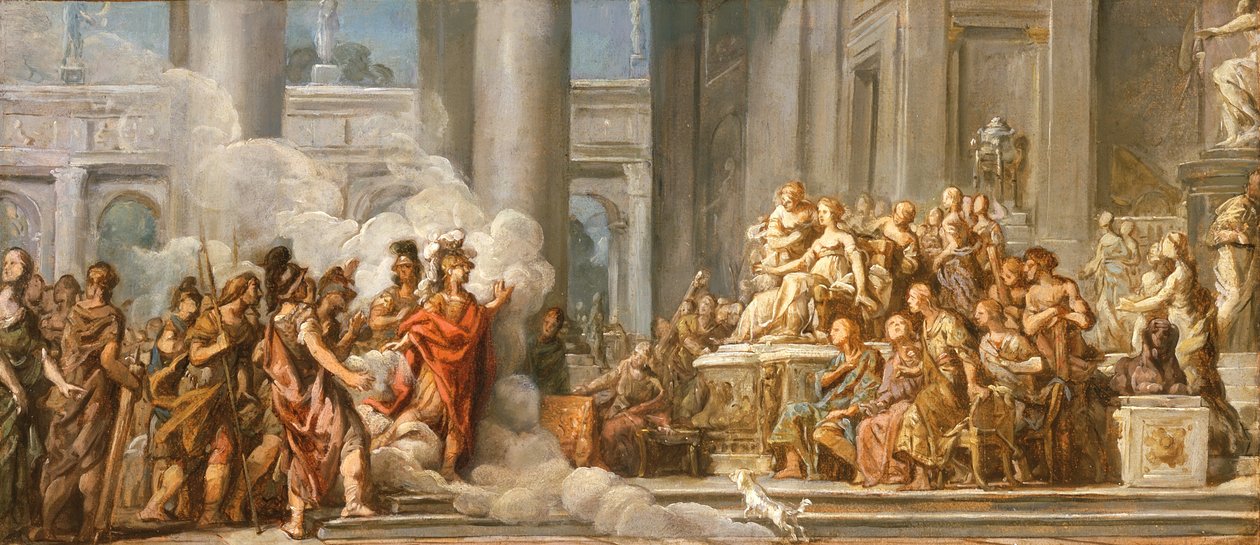 Ankomsten av Aeneas til Kartago, 1772-4 av Jean Bernard Restout