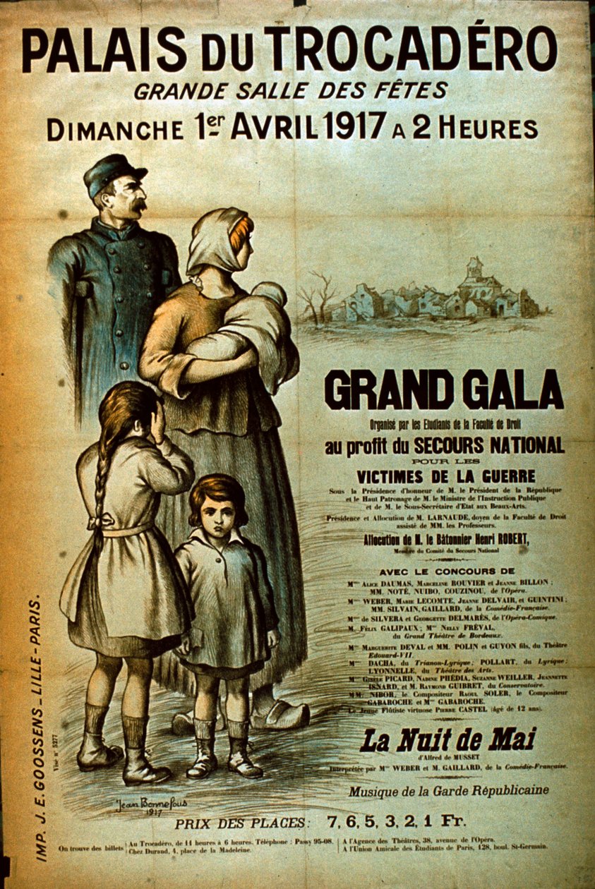 En plakat for Palais du Trocadero, 1917 av Jean Bonnefous