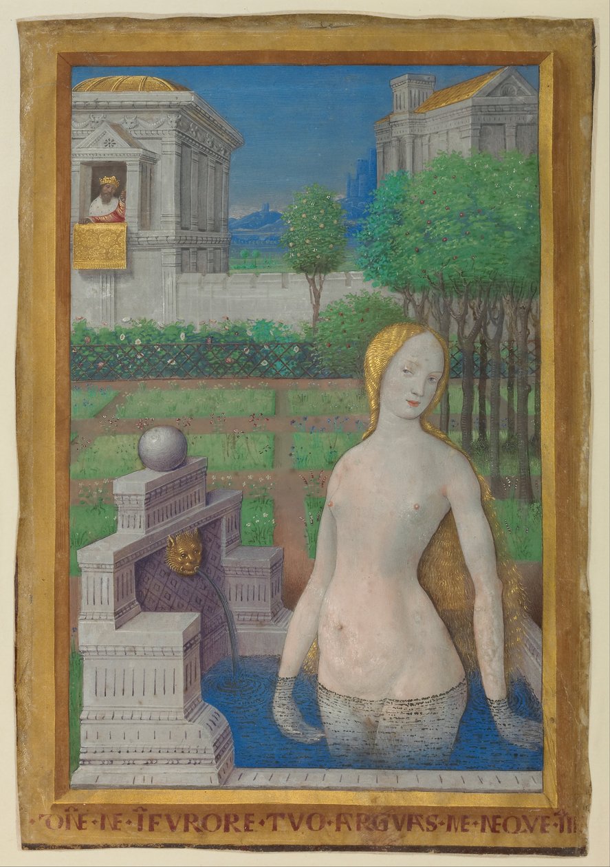Bathsheba Bading av Jean Bourdichon