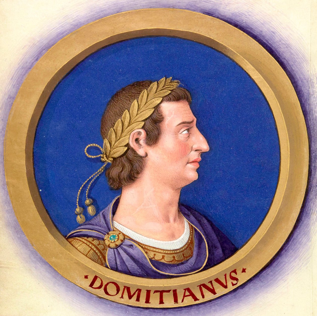 Beskrivelse av de tolv Cæsarene med sine figurer 12-Domitian av Jean Bourdichon