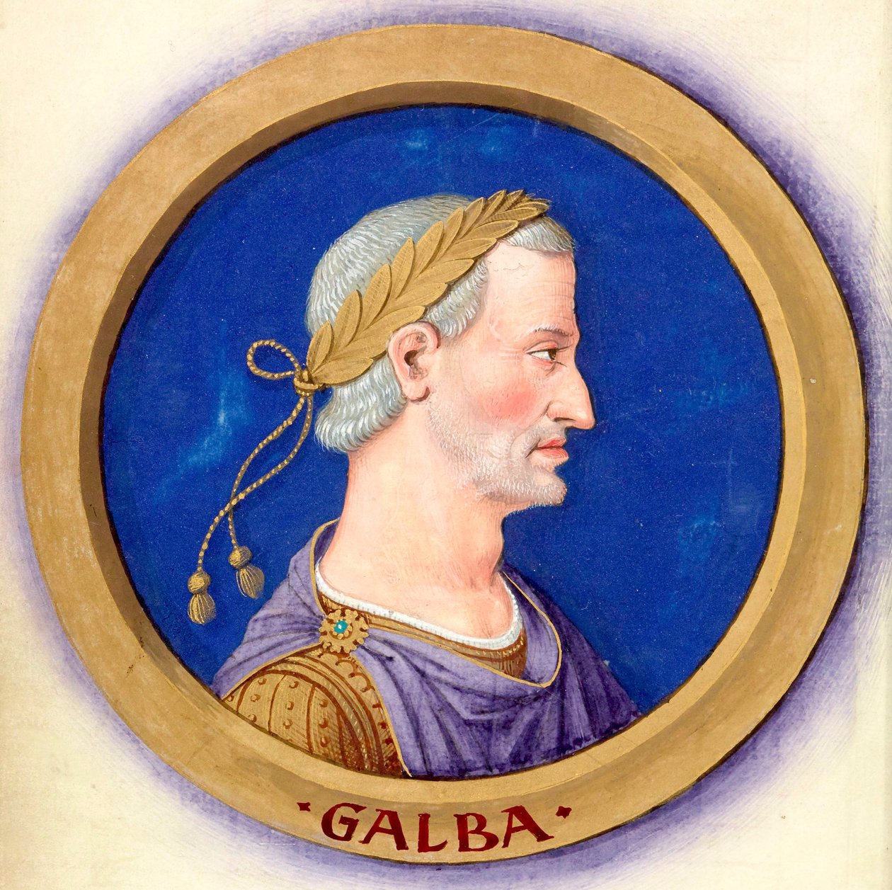Beskrivelse av de tolv Cæsarene med deres figurer 7-Galba av Jean Bourdichon