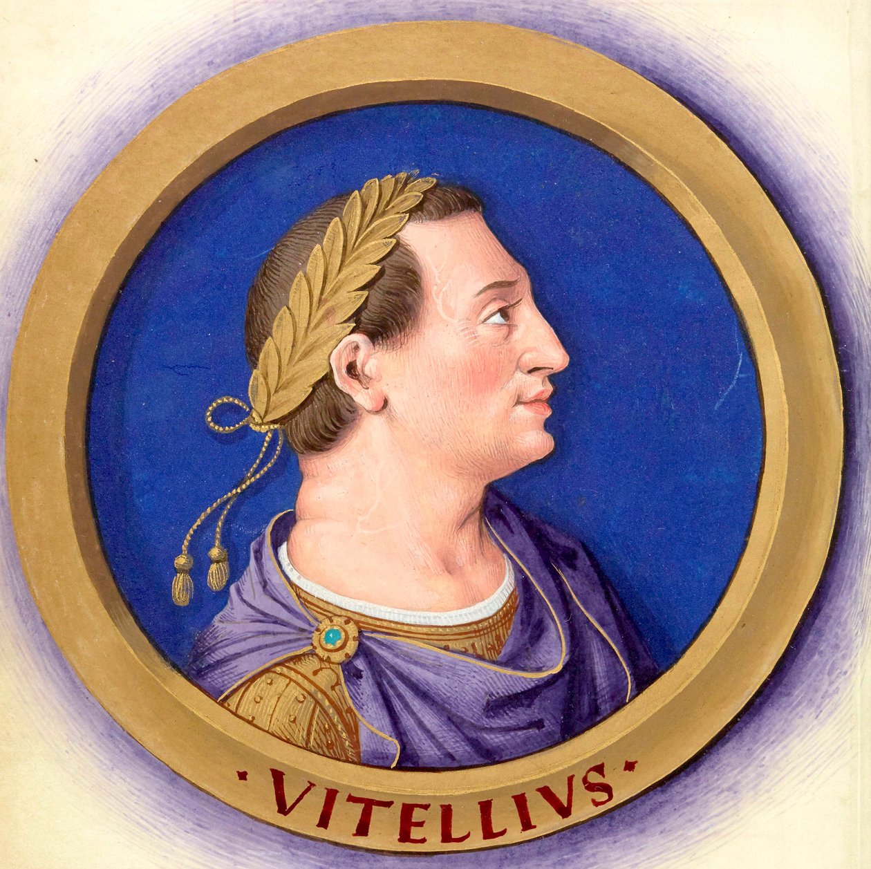 Beskrivelse av de tolv Cæsarene med deres figurer 9-Vitellius av Jean Bourdichon