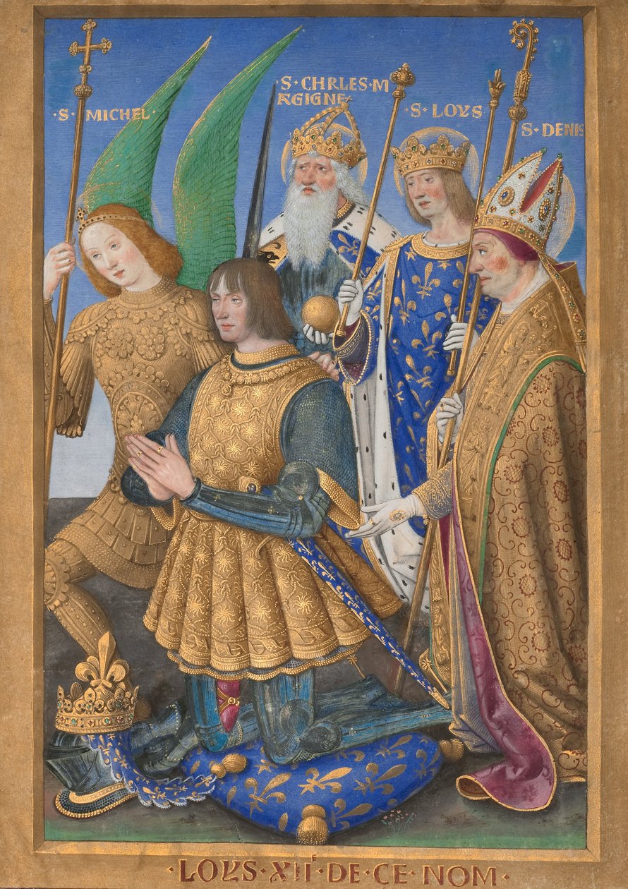 Louis XII av Frankrike Kneel in Prayer av Jean Bourdichon