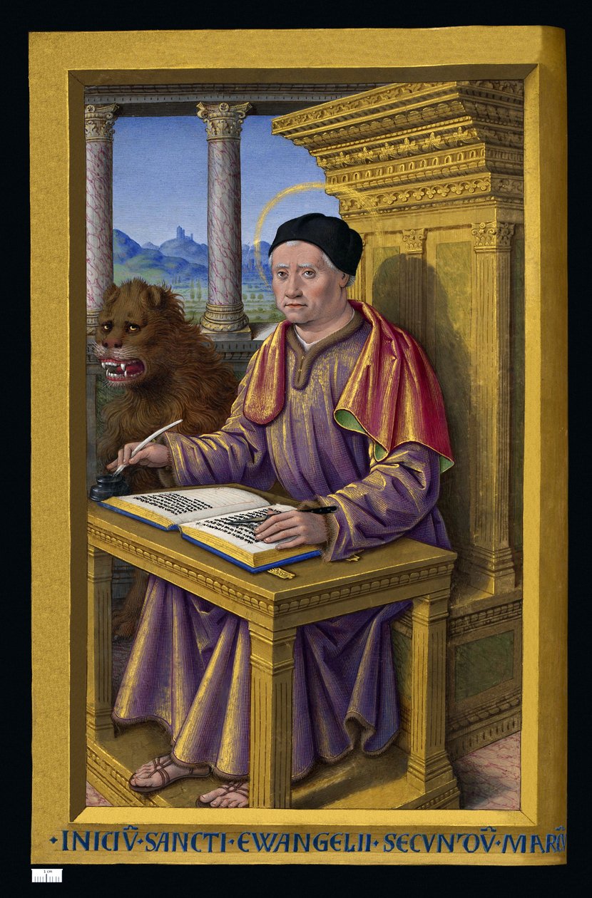Merk evangelisten av Jean Bourdichon
