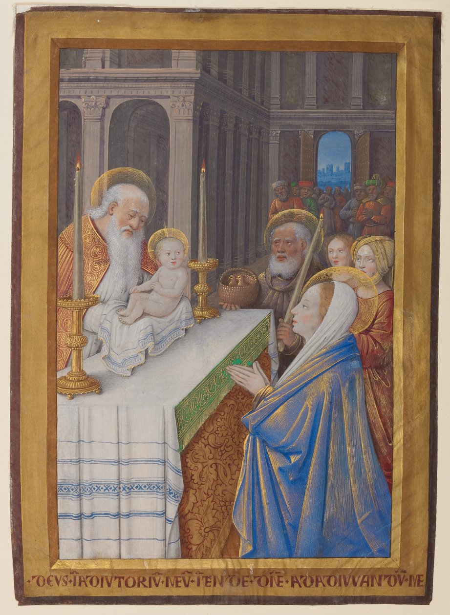 Presentasjonen i templet av Jean Bourdichon