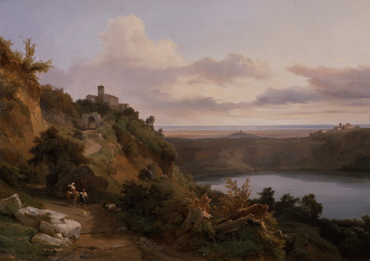 Nemi -sjøen av Jean Charles Joseph Rémond