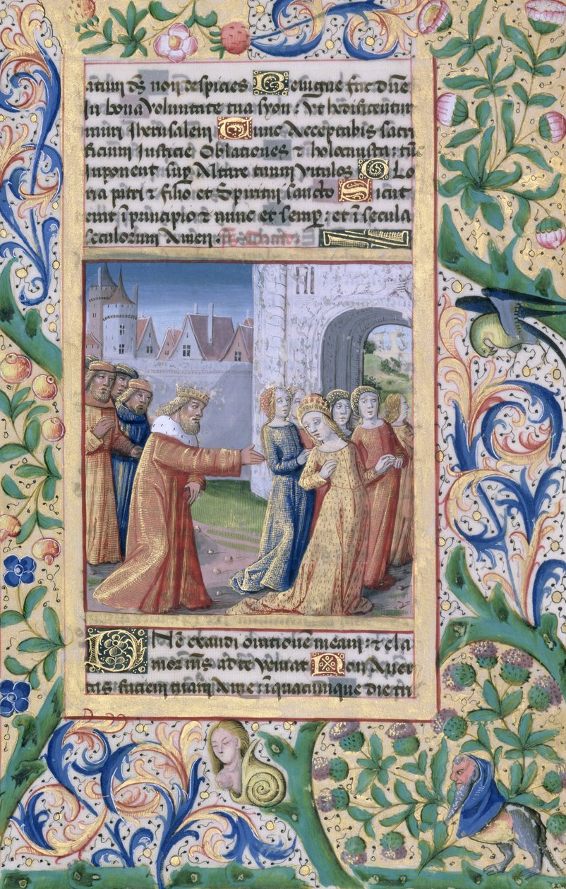 Ms Lat. Q.v.I.126 f.57 Kong David som begjærer Bathsheba, fra 