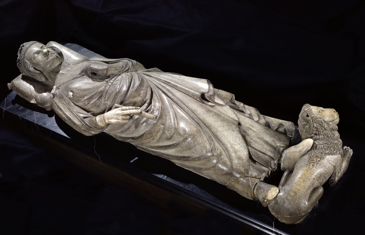 Graven til Philippe III (1245-85) den dristige (marmor) av Jean D