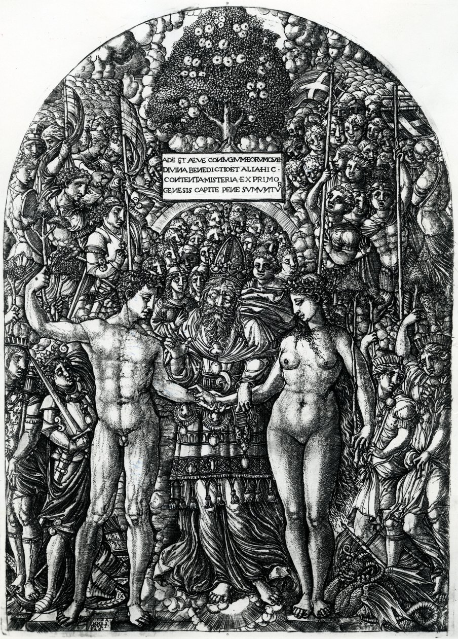 Ekteskapet til Adam og Eva, ca. 1540-55 av Jean Duvet