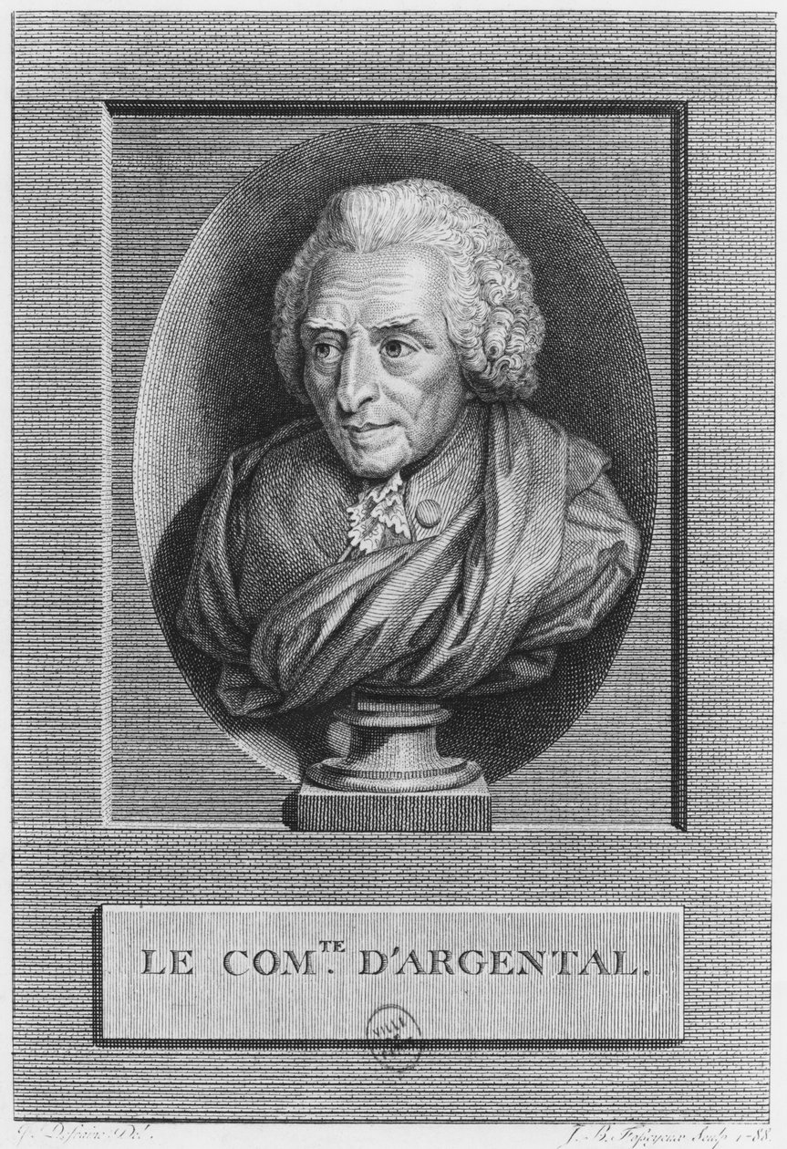 Charles Augustin de Ferriol, greve av Argental, gravert av Jean Baptiste Fosseyeux (1752-1824) 1788 av Jean Florent Defraine