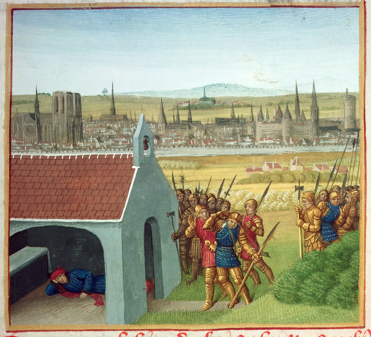 Fr 6465 fol.57 Kong Clothar II (584-629) kan ikke bringe tilbake sønnen Dagobert I (605-39) til Paris, fra 