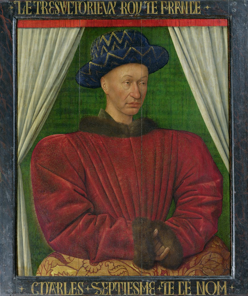 Portrett av Karl VII, ca. 1445-50 av Jean Fouquet