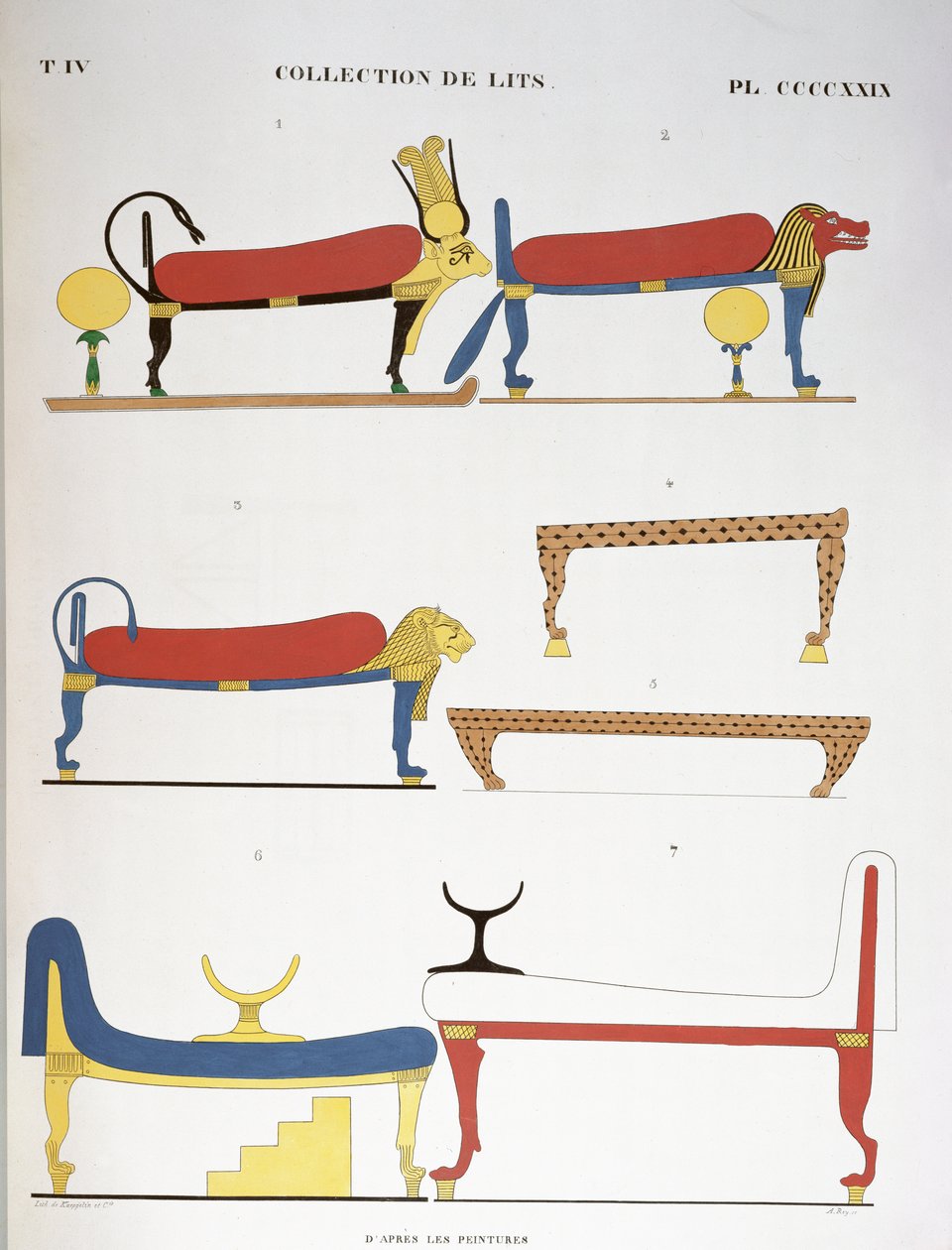 Samling av gamle egyptiske senger, 1839-45 av Jean Francois Champollion