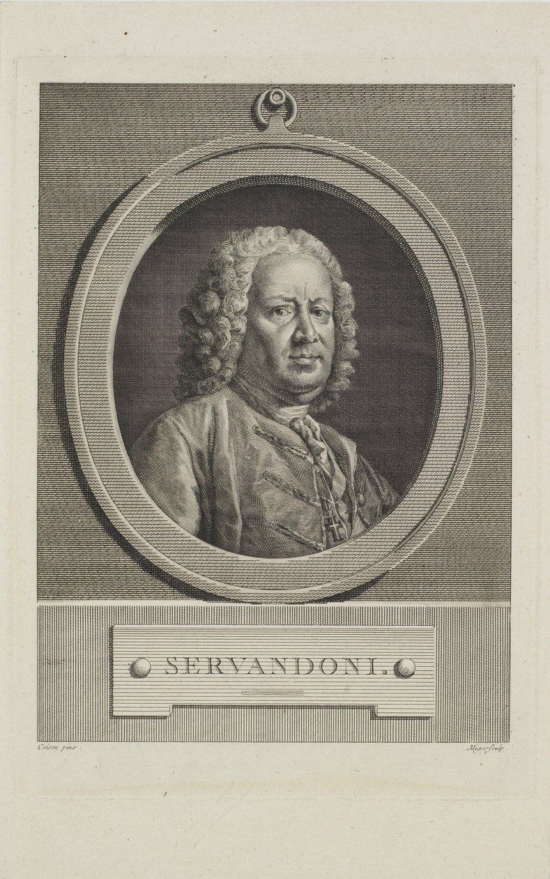 Servandoni, gravert av Simon Charles Miger (1736-1820), ca. 1766 av Jean Francois Colson