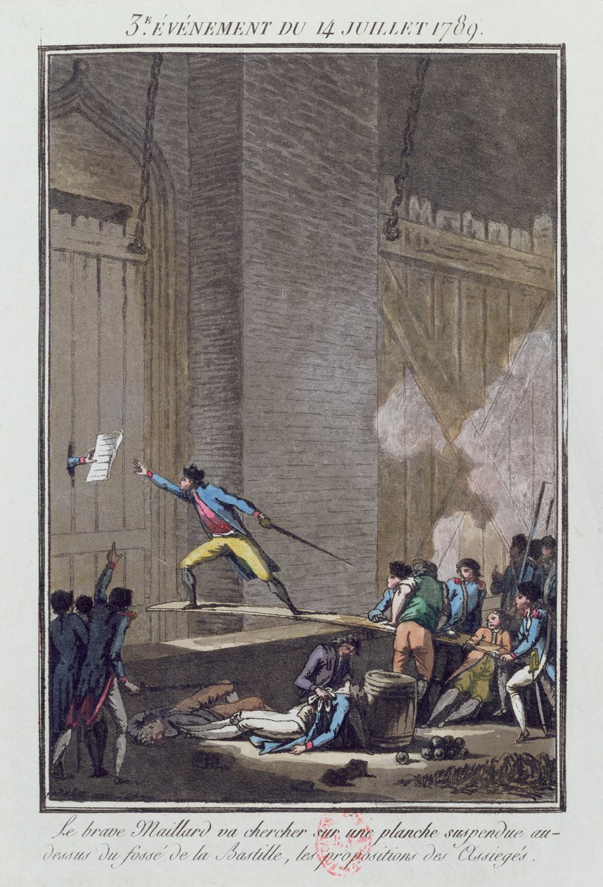 Stanislas-Marie Maillard (1763-94) ved stormingen av Bastillen 14. juli 1789 av Jean Francois Janinet