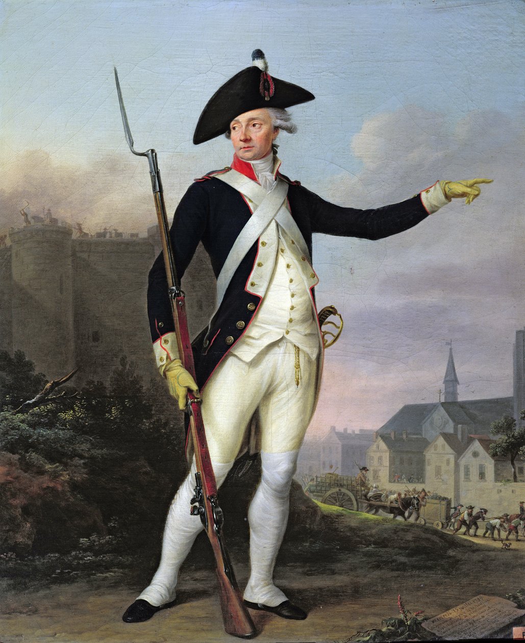 Borger Nau-Deville i uniformen til nasjonalgarden, 15. juli 1789, 1790 av Jean Francois Marie Bellier