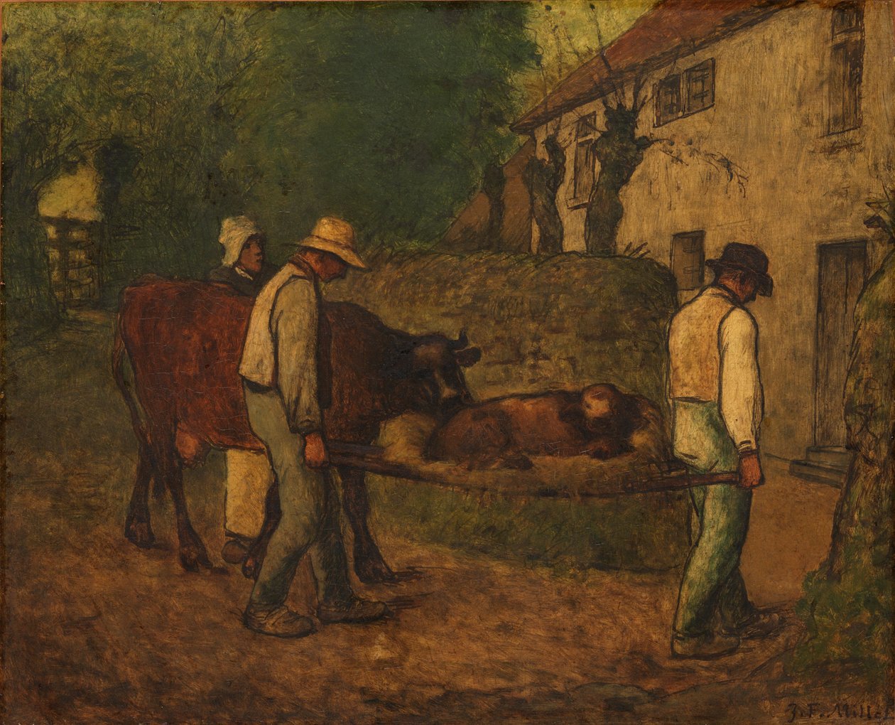 Å få hjem kalven født på åkeren av Jean Francois Millet
