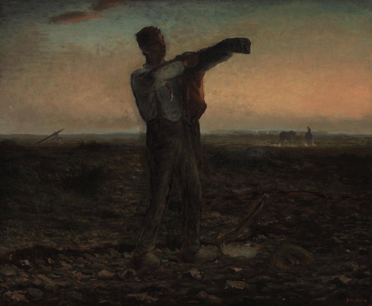 Slutten av dagen, kveldseffekt av Jean Francois Millet