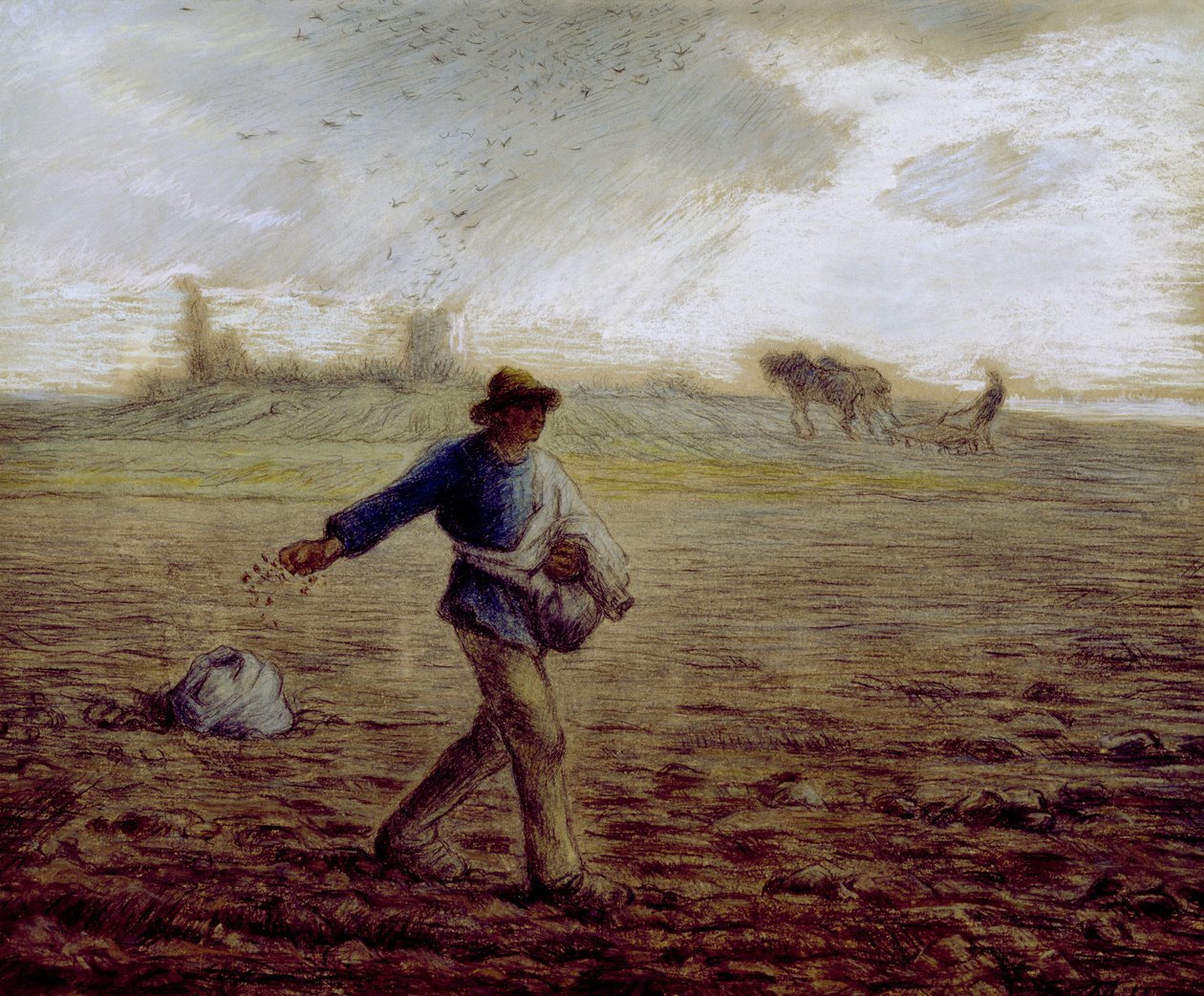 Såmannen, ca. 1865 (pastell og fargestift på papir) av Jean Francois Millet