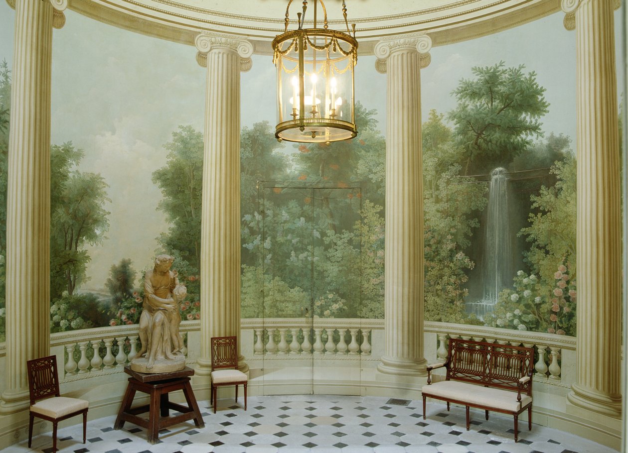 Rund spisestue i Pavillon de Musique, bygget 1781 av Jean Francois Therese Chalgrin