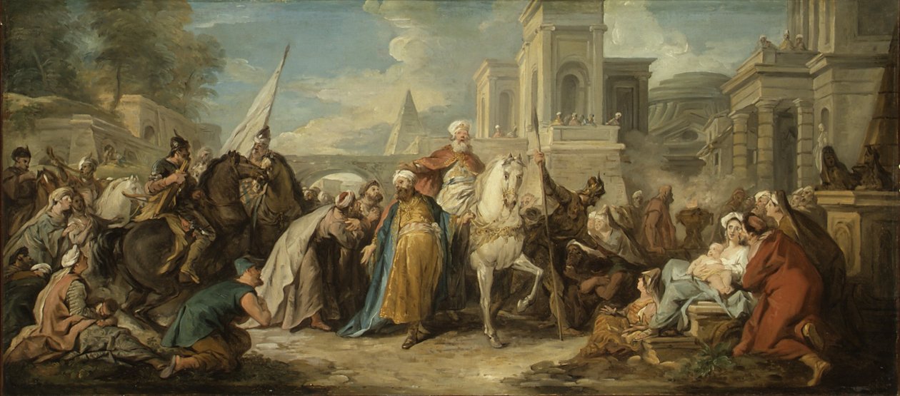 Triumf av Mordecai av Jean François de Troy