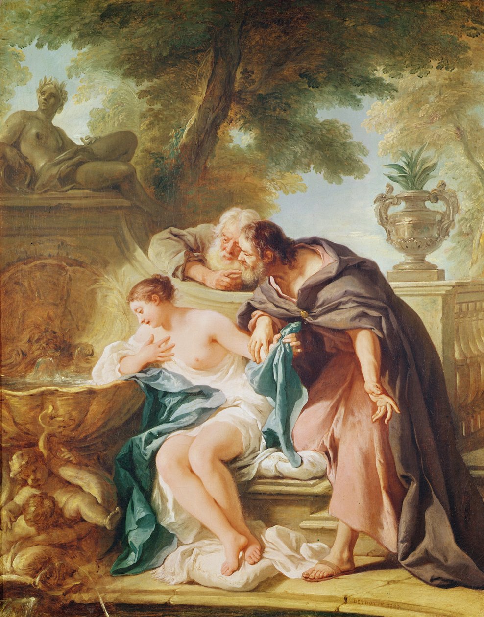 Susanna og de eldste, 1727 av Jean François de Troy