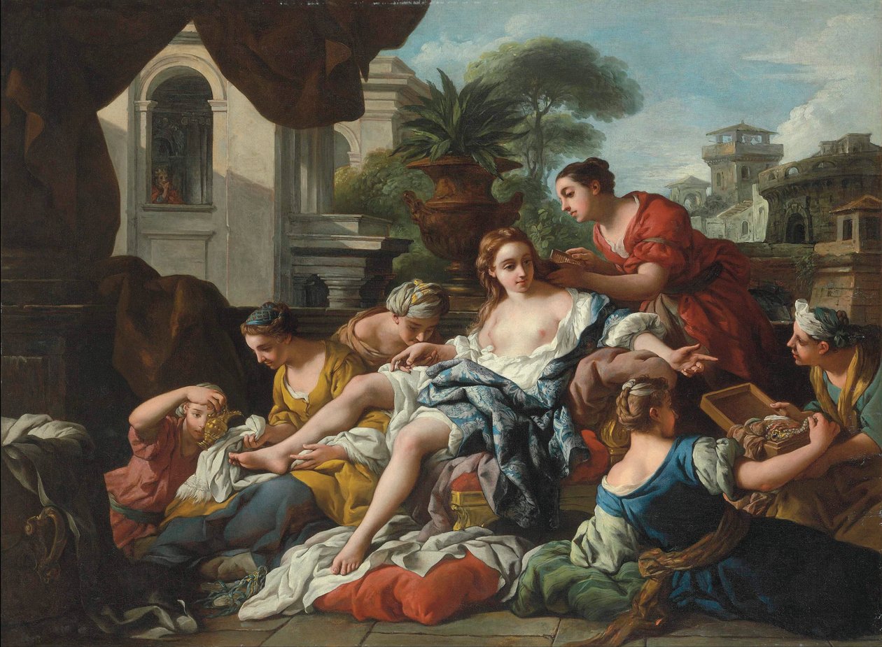 Bathsheba på badet hennes av Jean François de Troy