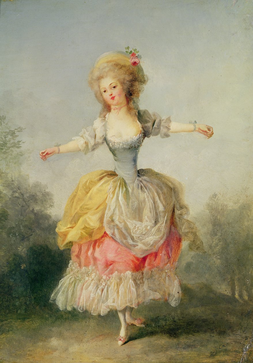 Danser i Louis XVI-drakt av Jean Frederic Schall