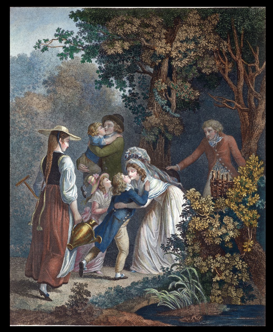 Elysium, sent på 1700-tallet (fargegravering) av Jean Frederic Schall